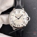 V6 Factory V7 version Ballon Bleu Cartier 42mm Automatic Watch Black Leather Strap